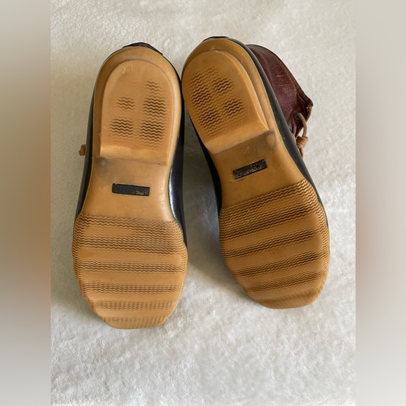Sperry Women's Saltwater Duck Boot Tan/Dark Brown Size 10 - Picture 5 of 13